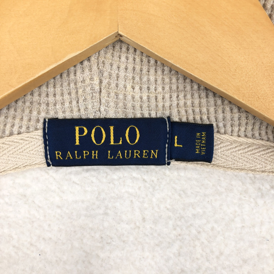 Ralph Lauren POLO RALPH LAUREN Sweat Full Zip Hoodie Men's L size cotton unbleached Vintage Second Hand