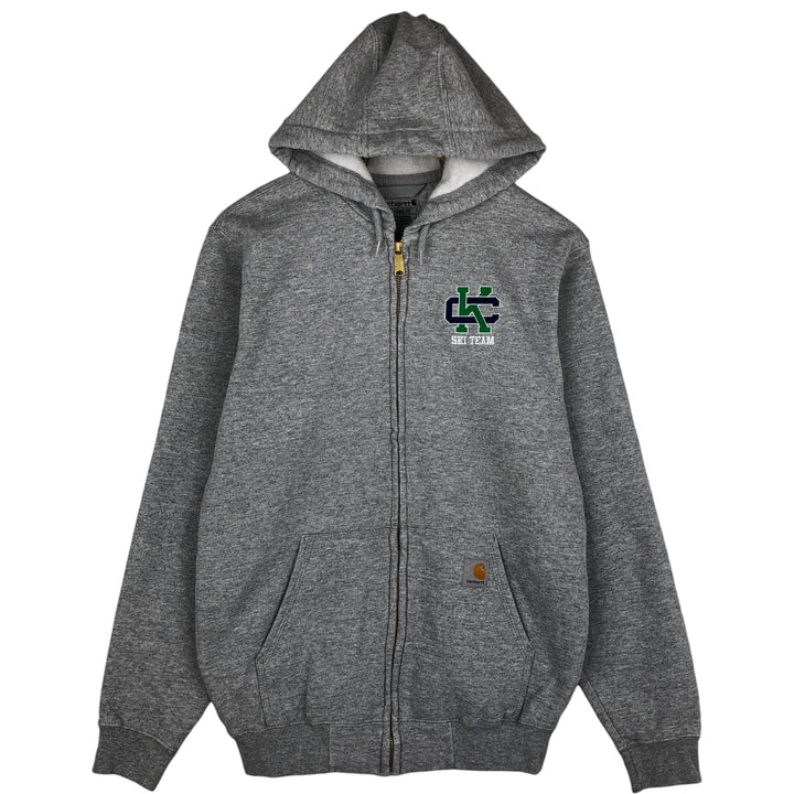 Carhartt Loose Fit Full-Zip Hoodie, Men's Size Small cotton gray type Vintage Second Hand