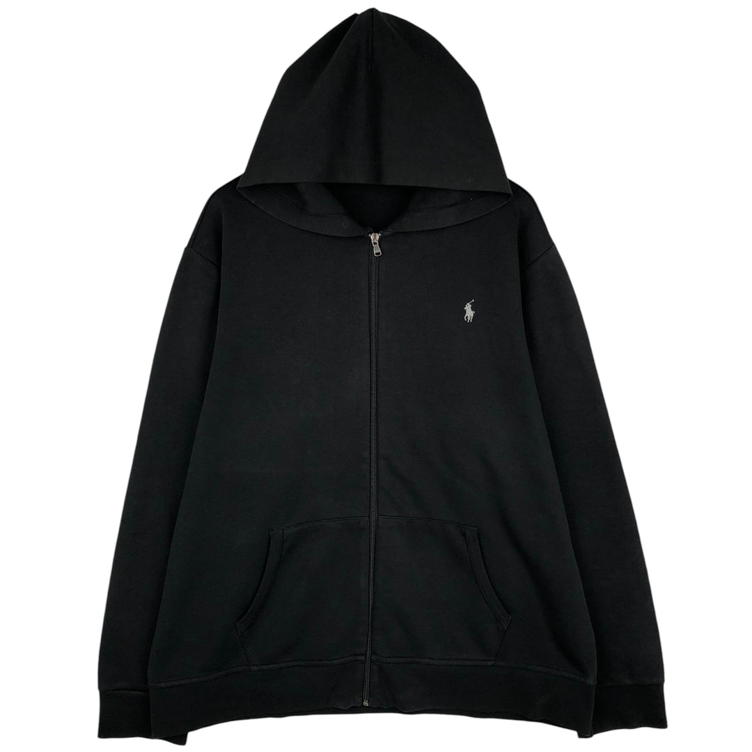 Ralph Lauren POLO RALPH LAUREN Sweat Full Zip Hoodie Men's XXL cotton black type Vintage Second Hand
