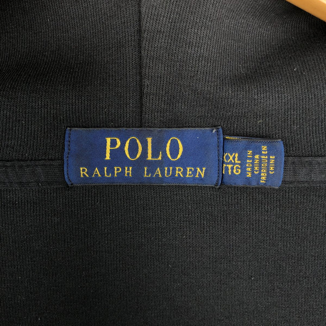 Ralph Lauren POLO RALPH LAUREN Sweat Full Zip Hoodie Men's XXL cotton black type Vintage Second Hand