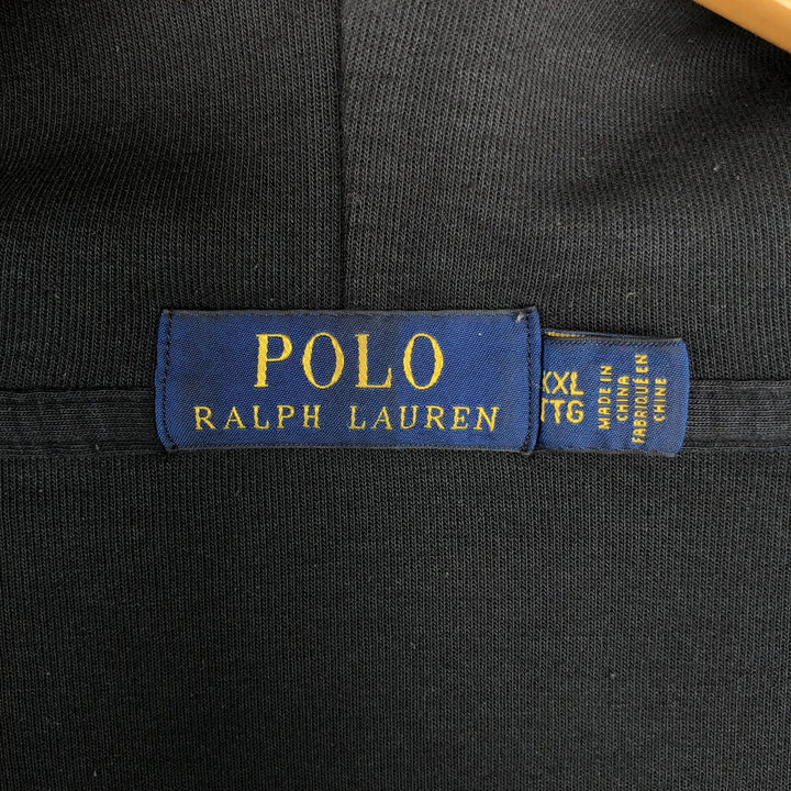 Ralph Lauren POLO RALPH LAUREN Sweat Full Zip Hoodie Men's XXL cotton black type Vintage Second Hand