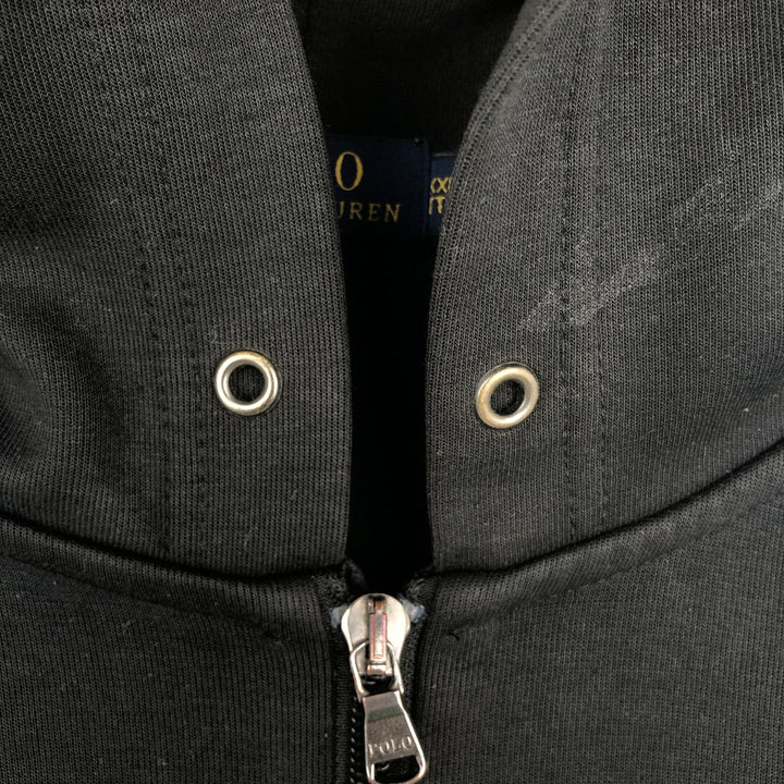 Ralph Lauren POLO RALPH LAUREN Sweat Full Zip Hoodie Men's XXL cotton black type Vintage Second Hand
