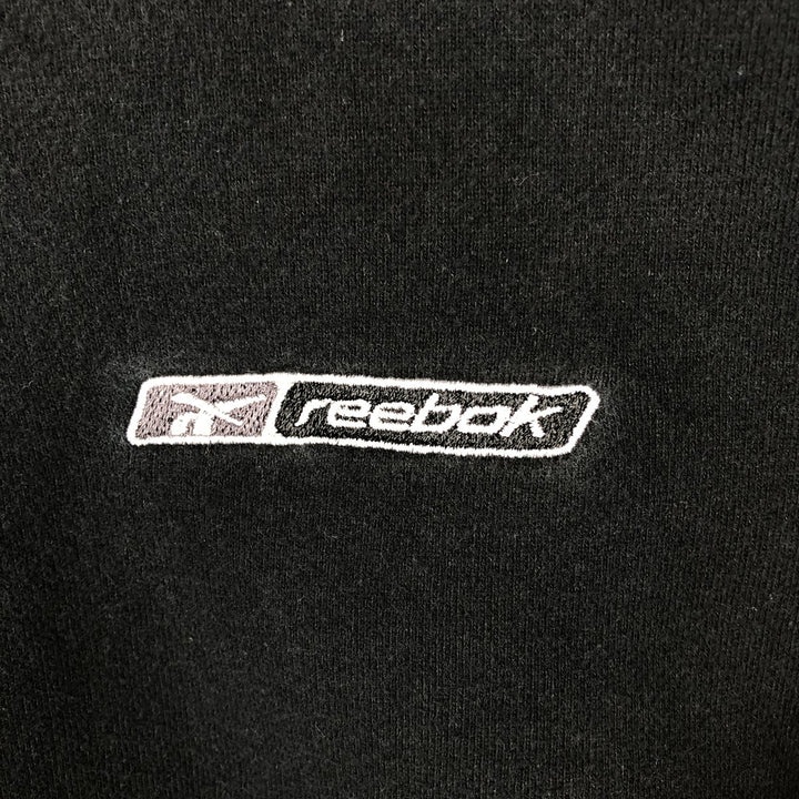Reebok Mock Neck Logo Sweatshirt, Men's XL cotton black type Vintage Second Hand