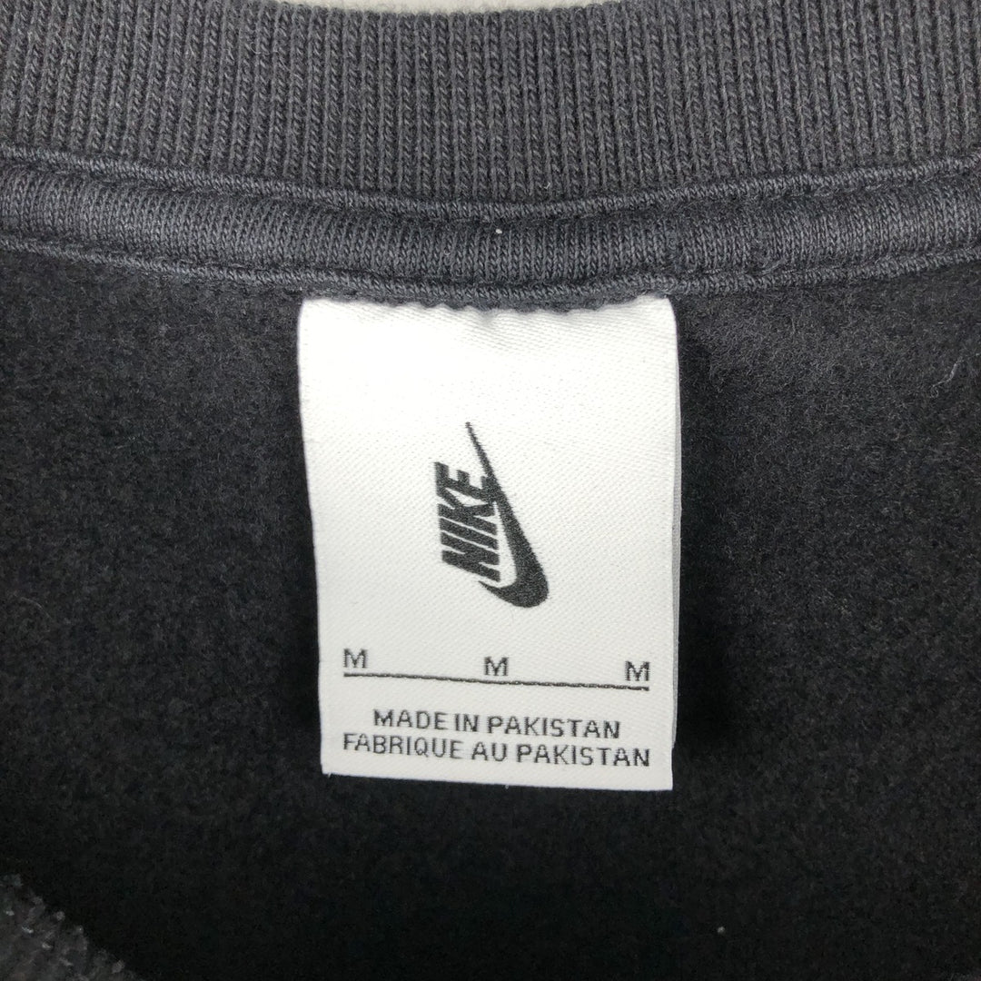Nike One Point Logo Sweatshirt, Trainer, Men's M Size cotton black type Vintage Second Hand