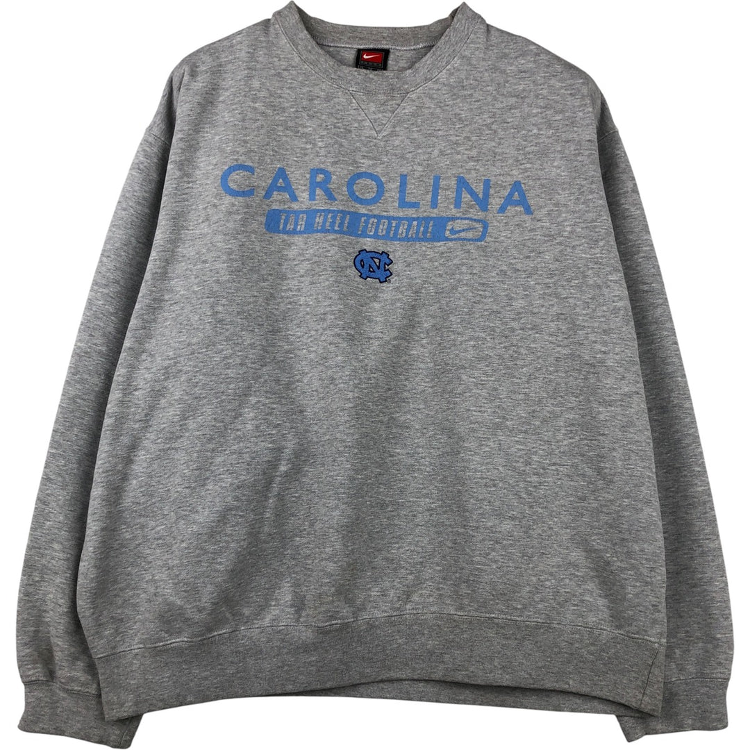 2000'S Nike Team North Carolina University College Sweatshirt, Men's XL cotton gray type Vintage Second Hand