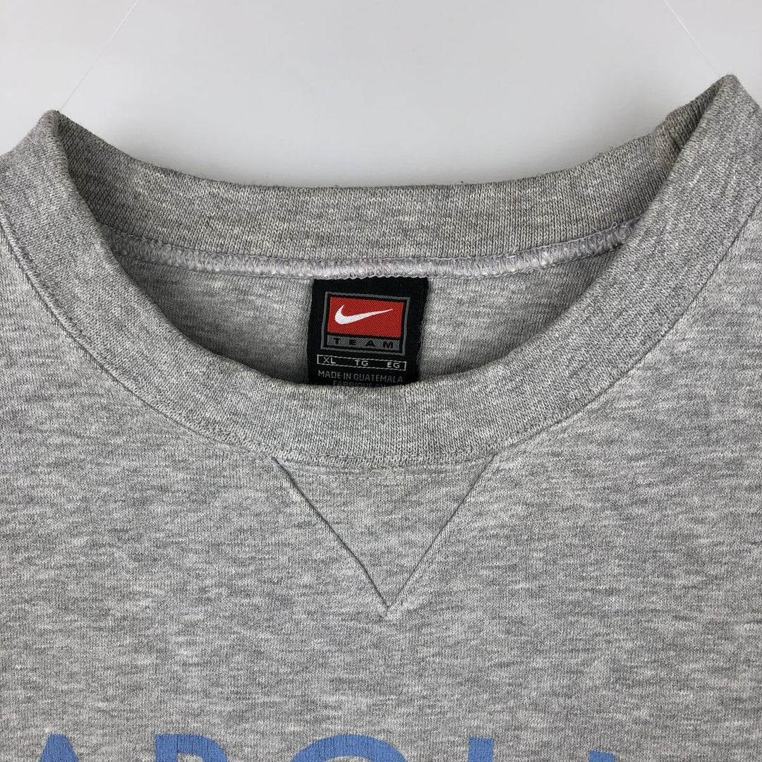 2000'S Nike Team North Carolina University College Sweatshirt, Men's XL cotton gray type Vintage Second Hand