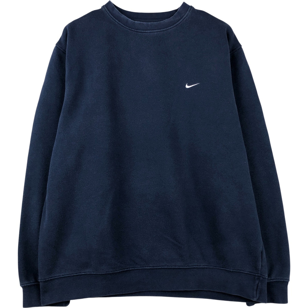 00'S Nike One Point Logo Sweatshirt Trainer Men's XL cotton navy blue type Vintage Second Hand