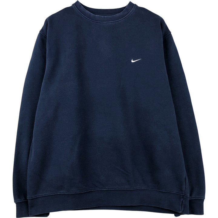 00'S Nike One Point Logo Sweatshirt Trainer Men's XL cotton navy blue type Vintage Second Hand