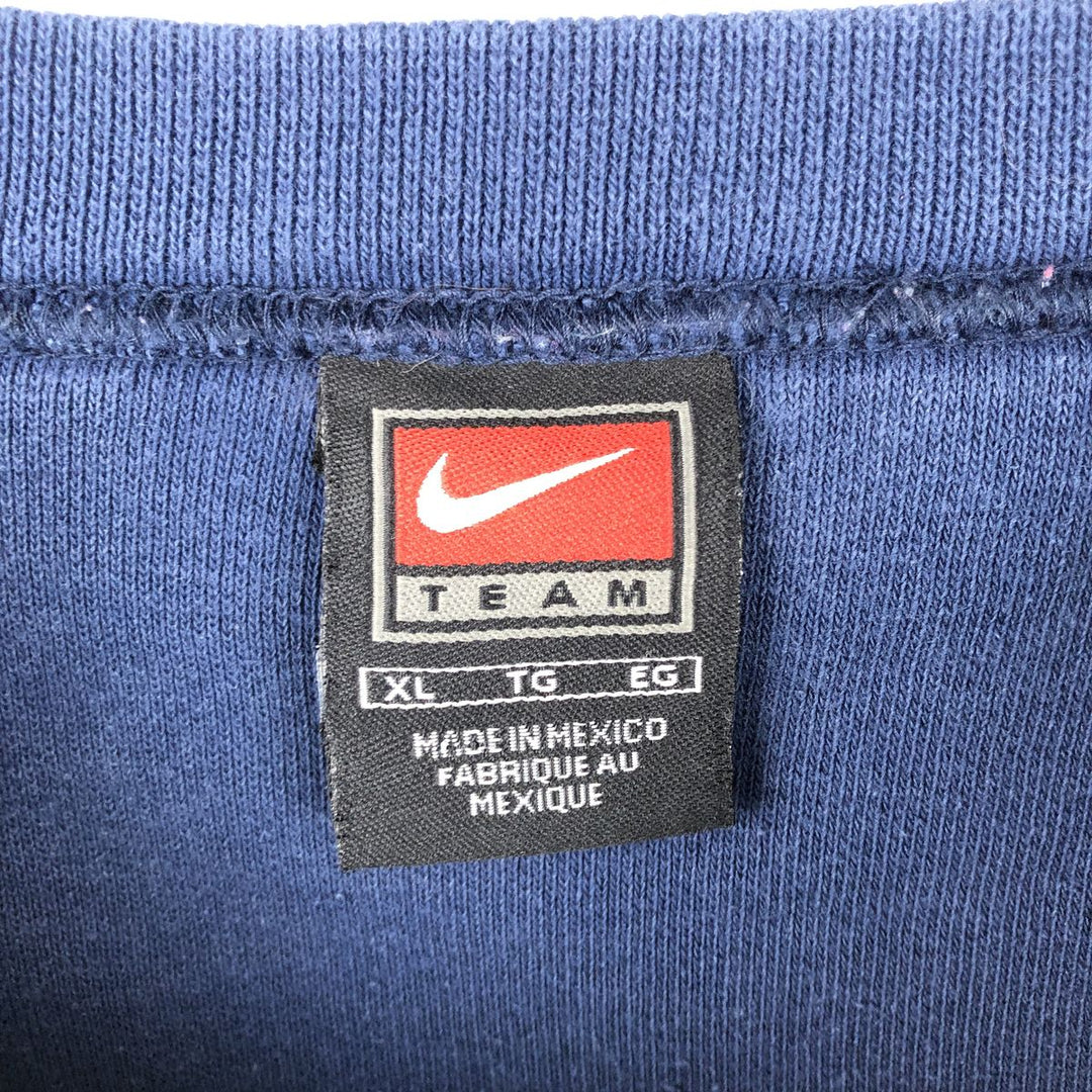 2000'S Nike Team College Sweatshirt, Men's Size XL cotton navy blue type Vintage Second Hand