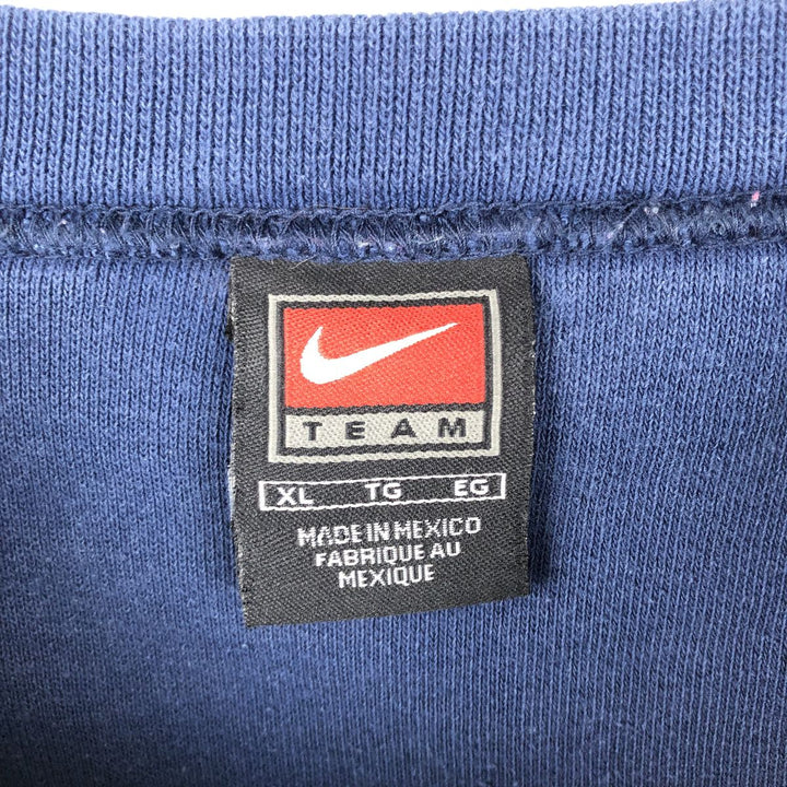 2000'S Nike Team College Sweatshirt, Men's Size XL cotton navy blue type Vintage Second Hand