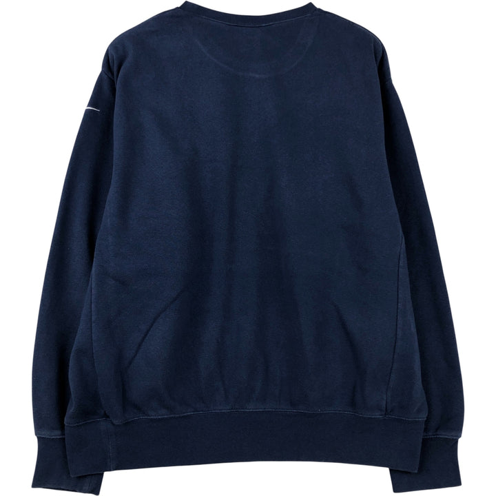 00'S Nike NIKE TEAM College Sweatshirt Trainer Men's L size cotton navy blue type Vintage Second Hand
