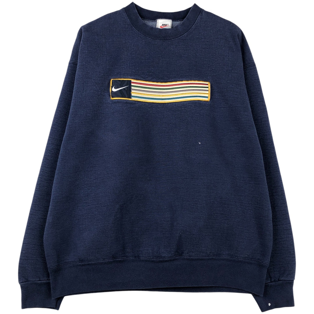 90'S Vintage Nike Sweatshirt, Made in USA, Men's XL cotton navy blue type Vintage Second Hand