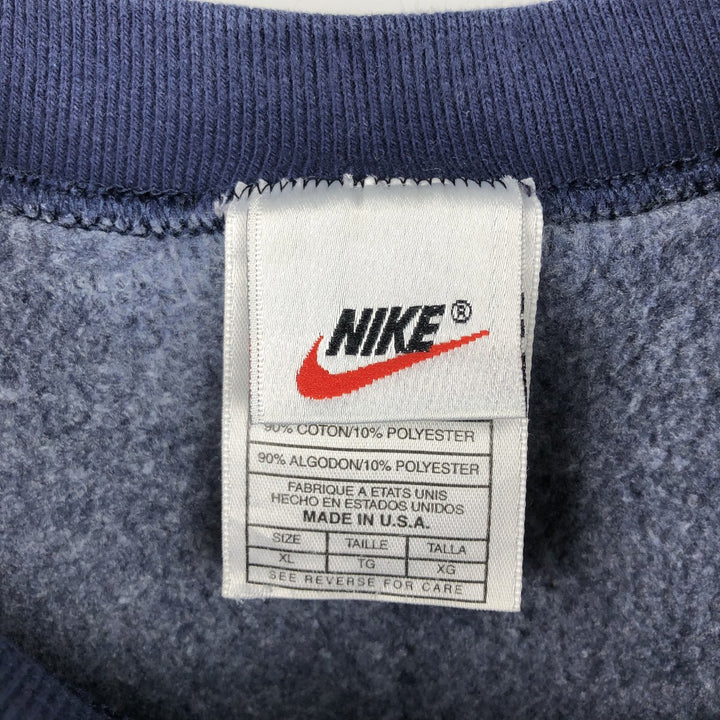 90'S Vintage Nike Sweatshirt, Made in USA, Men's XL cotton navy blue type Vintage Second Hand