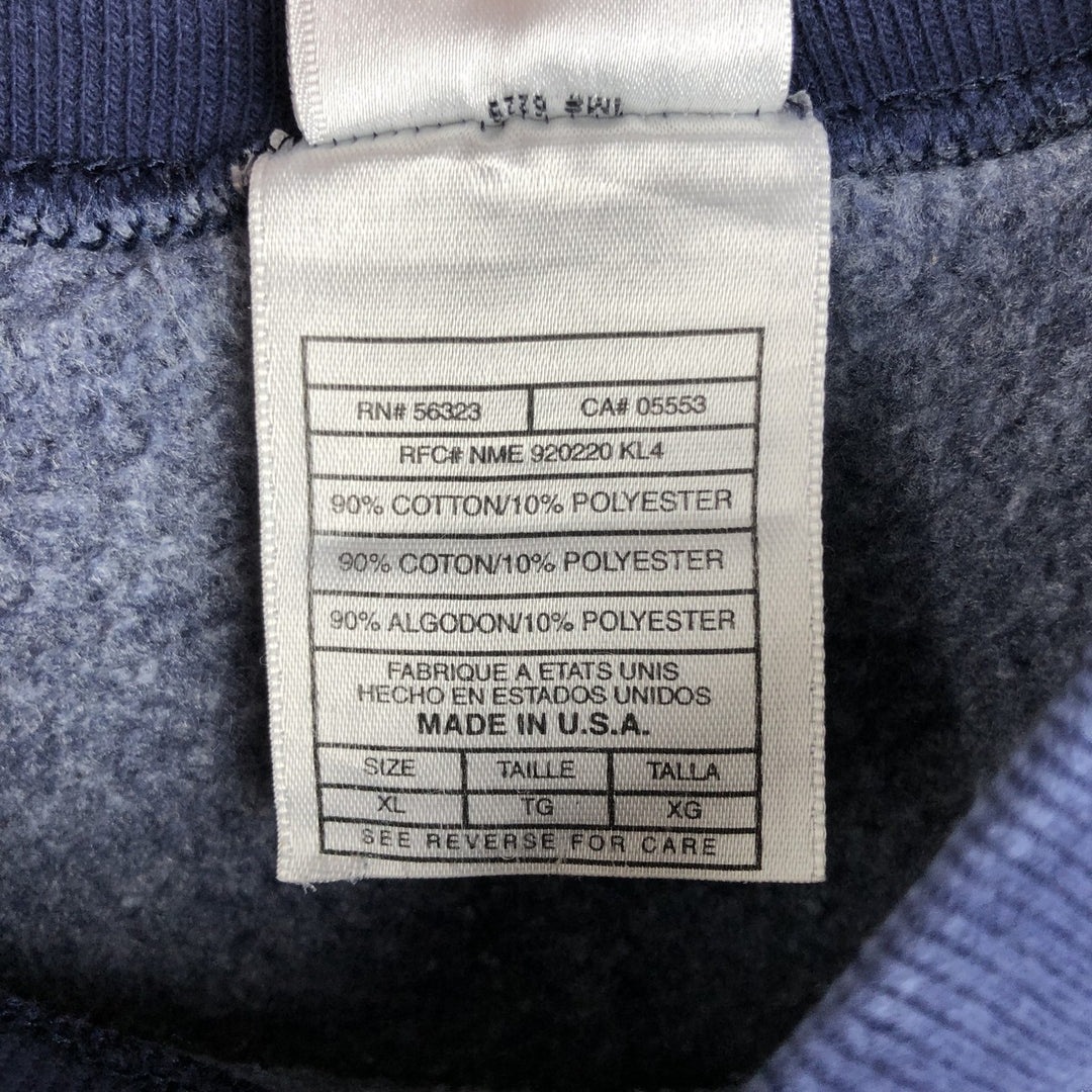 90'S Vintage Nike Sweatshirt, Made in USA, Men's XL cotton navy blue type Vintage Second Hand