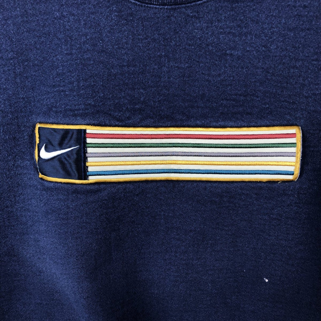 90'S Vintage Nike Sweatshirt, Made in USA, Men's XL cotton navy blue type Vintage Second Hand
