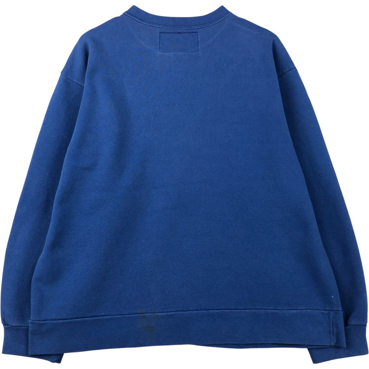Nike logo sweatshirt, USA made, men's size L cotton blue type Vintage Second Hand