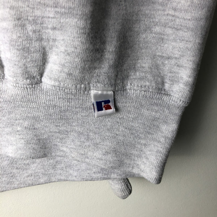 Vintage 90'S Russell printed sweatshirt, size XL, men's cotton gray type Vintage Second Hand
