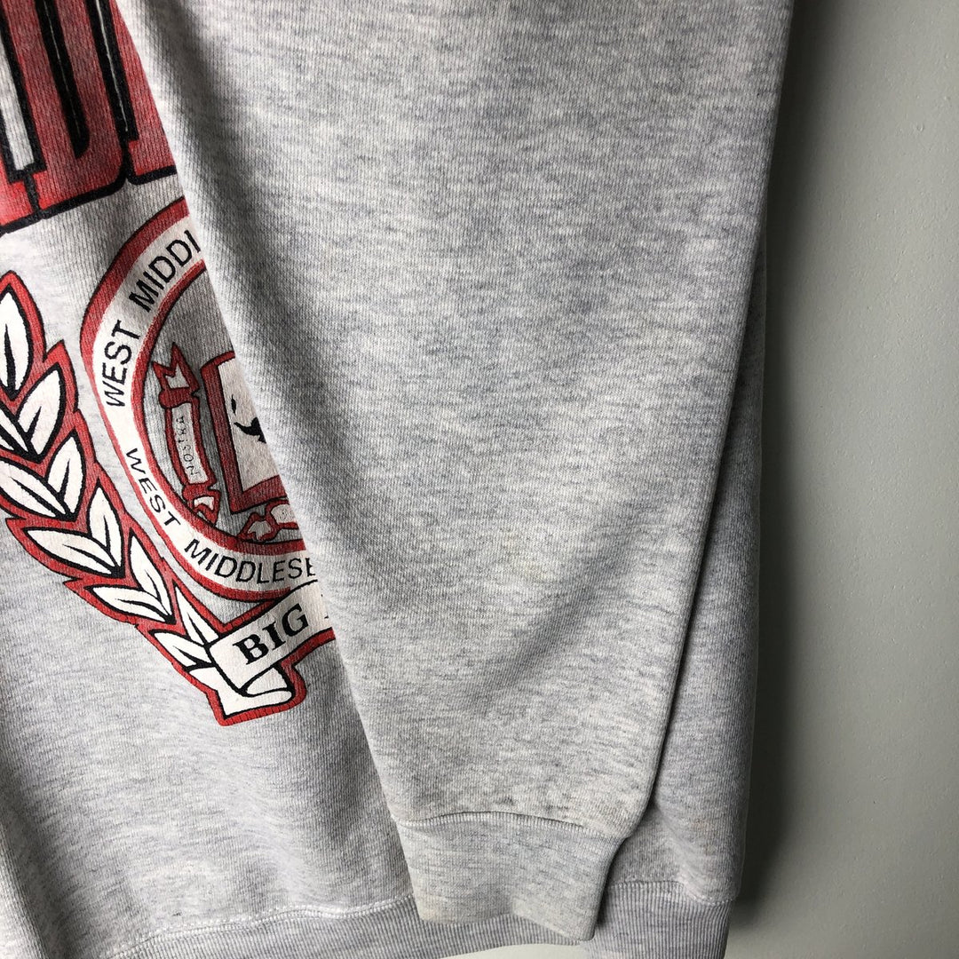 Vintage college sweatshirt, size L, men's unclear gray type Vintage Second Hand