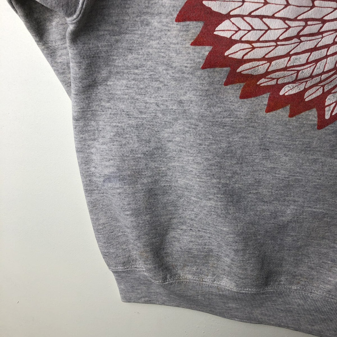 Vintage college sweatshirt, size L, men's unclear gray type Vintage Second Hand
