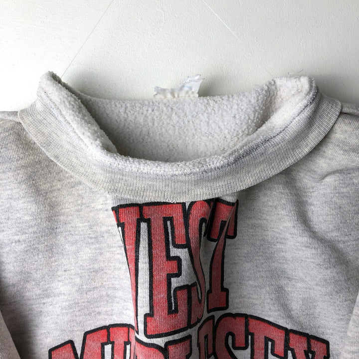 Vintage college sweatshirt, size L, men's unclear gray type Vintage Second Hand