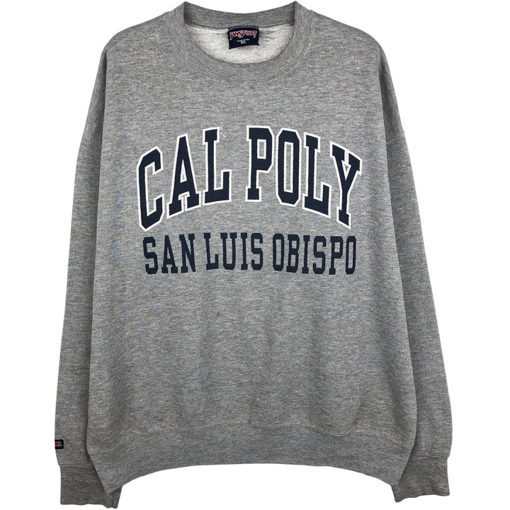 90'S Jansport college sweatshirt, Made in USA, Men's XL cotton gray type Vintage Second Hand