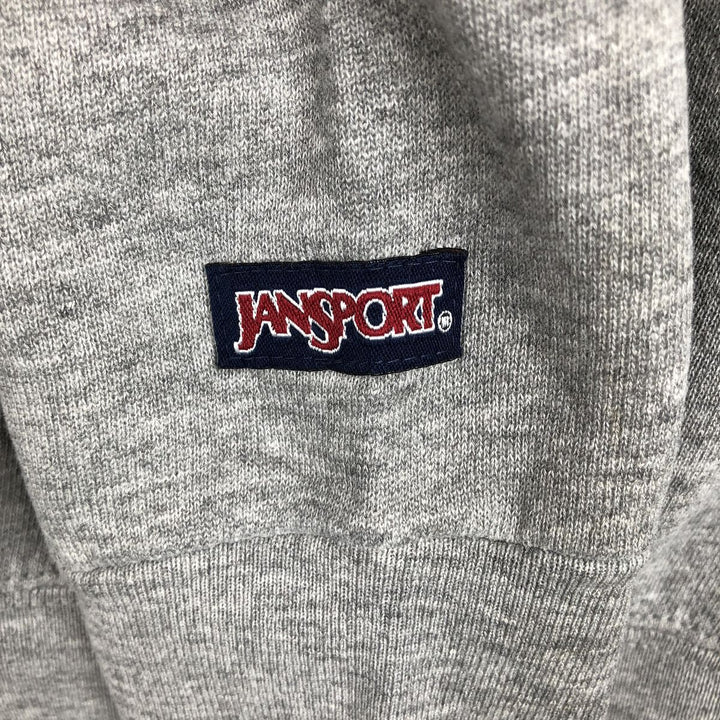 90'S Jansport college sweatshirt, Made in USA, Men's XL cotton gray type Vintage Second Hand