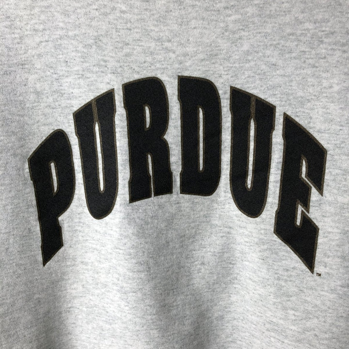 90'S Vintage Fruit of the Loom Heavy Purdue University College Sweatshirt, Made in USA, Men's Size L cotton gray type Vintage Second Hand