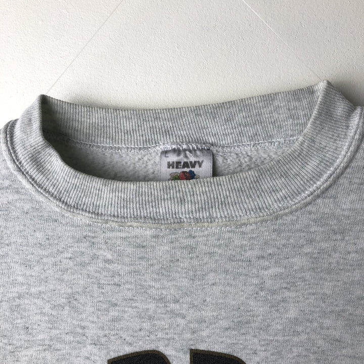 90'S Vintage Fruit of the Loom Heavy Purdue University College Sweatshirt, Made in USA, Men's Size L cotton gray type Vintage Second Hand