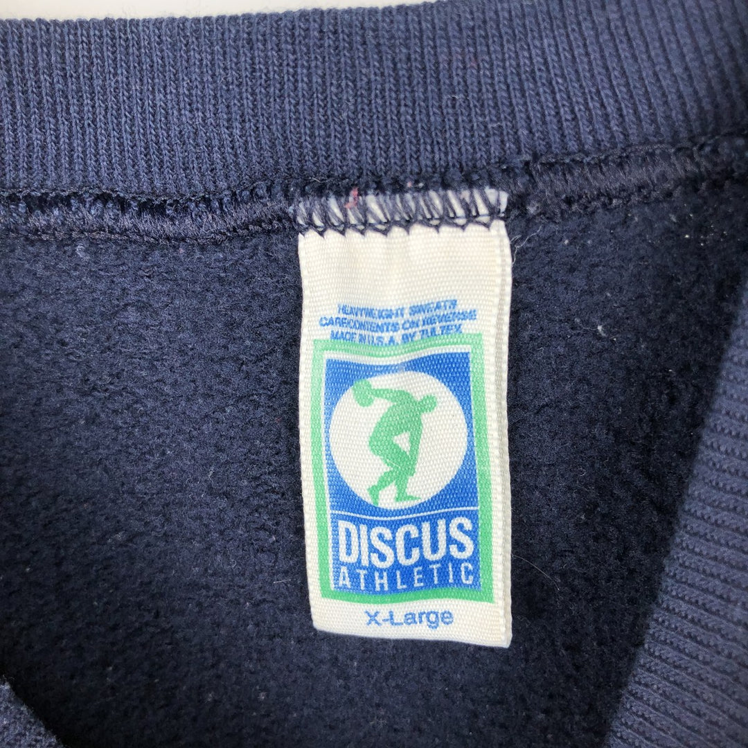 90'S DISCUSATHLETIC PENN STATE College Sweatshirt, Made in USA, Men's Size XL cotton navy blue type Vintage Second Hand