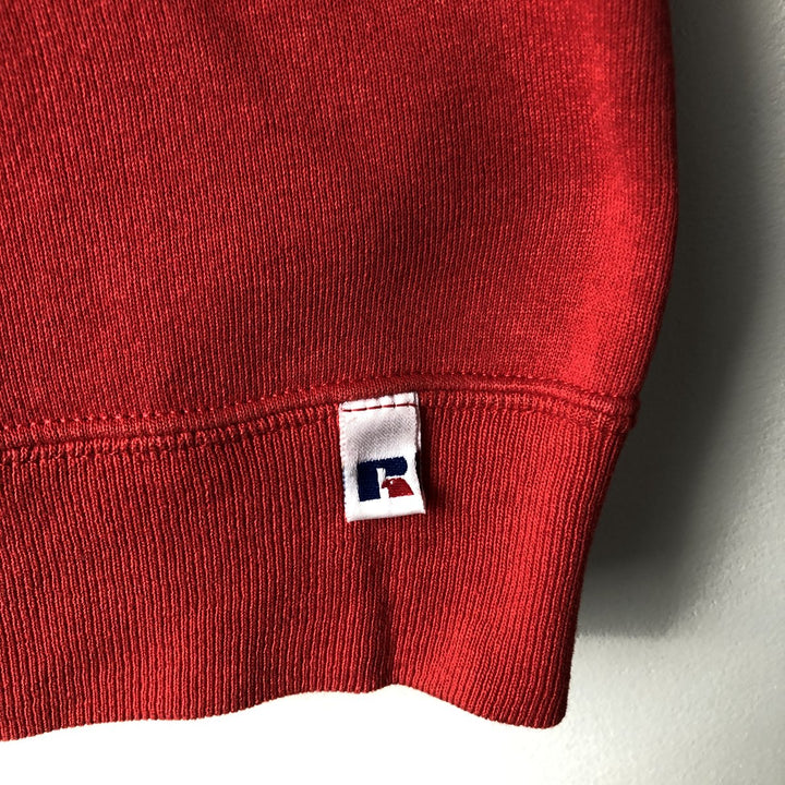 90'S Russell College Sweatshirt, Made in USA, Men's XL, Vintage cotton red type Vintage Second Hand