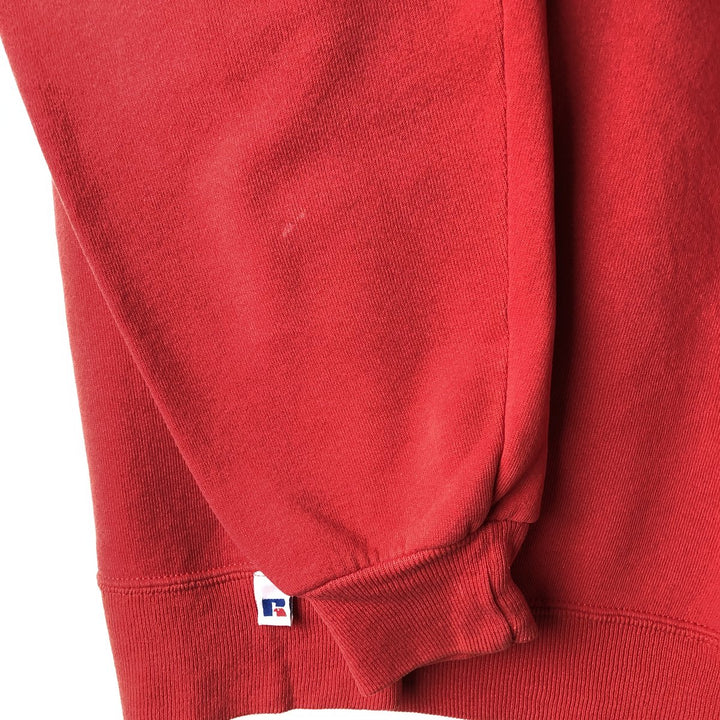 90'S Russell College Sweatshirt, Made in USA, Men's XL, Vintage cotton red type Vintage Second Hand