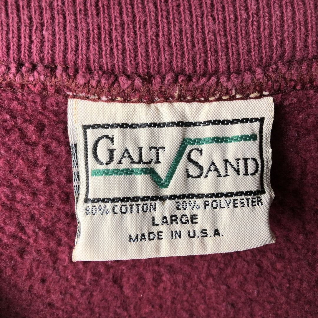 Vintage 1990'S GALT SAND HARVARD Harvard University college sweatshirt, made in the USA, size L, men's cotton wine-red Vintage Second Hand