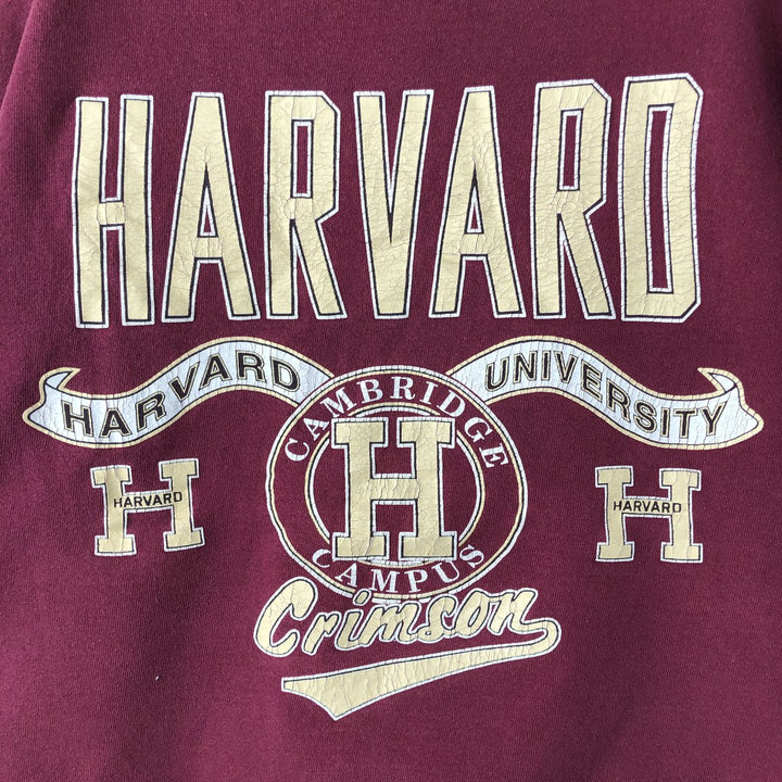 Vintage 1990'S GALT SAND HARVARD Harvard University college sweatshirt, made in the USA, size L, men's cotton wine-red Vintage Second Hand