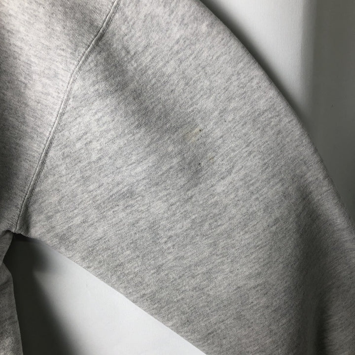 90'S Russell 3-row print college sweatshirt, made in USA, men's XL size, vintage cotton gray type Vintage Second Hand