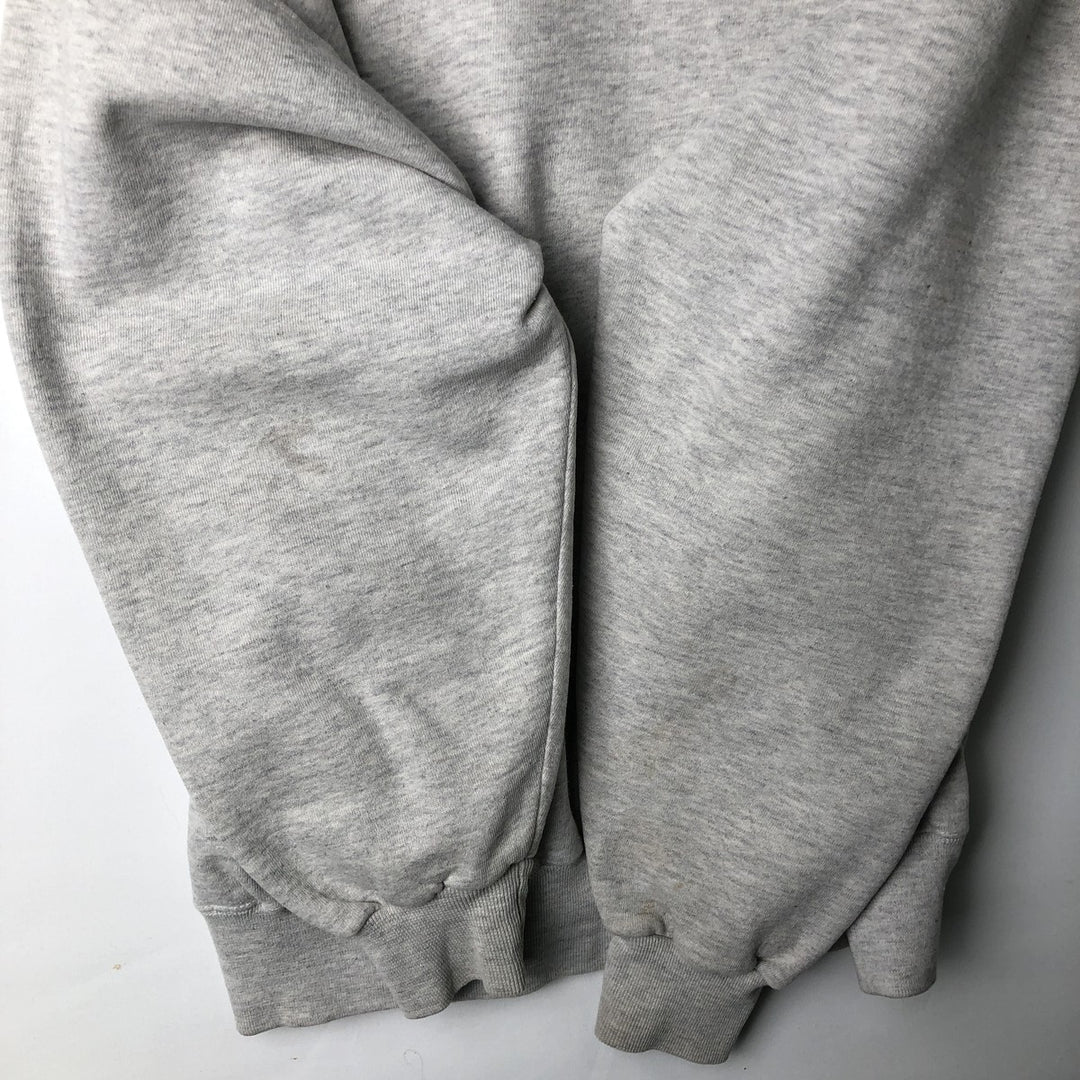 90'S Russell 3-row print college sweatshirt, made in USA, men's XL size, vintage cotton gray type Vintage Second Hand