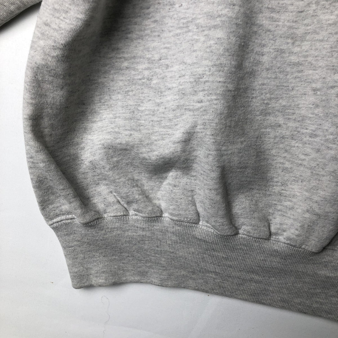 90'S Russell 3-row print college sweatshirt, made in USA, men's XL size, vintage cotton gray type Vintage Second Hand