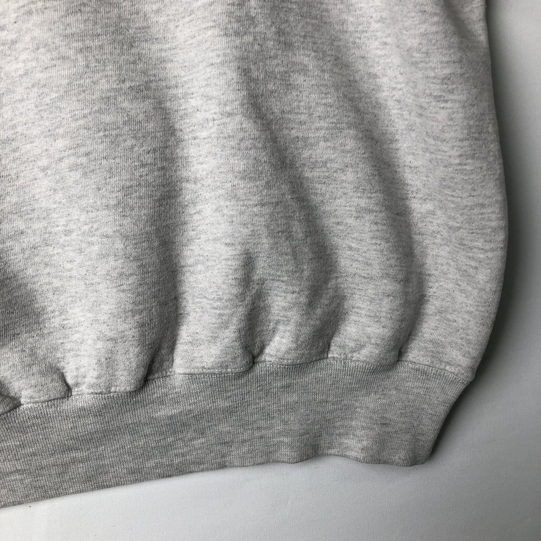 90'S Russell 3-row print college sweatshirt, made in USA, men's XL size, vintage cotton gray type Vintage Second Hand