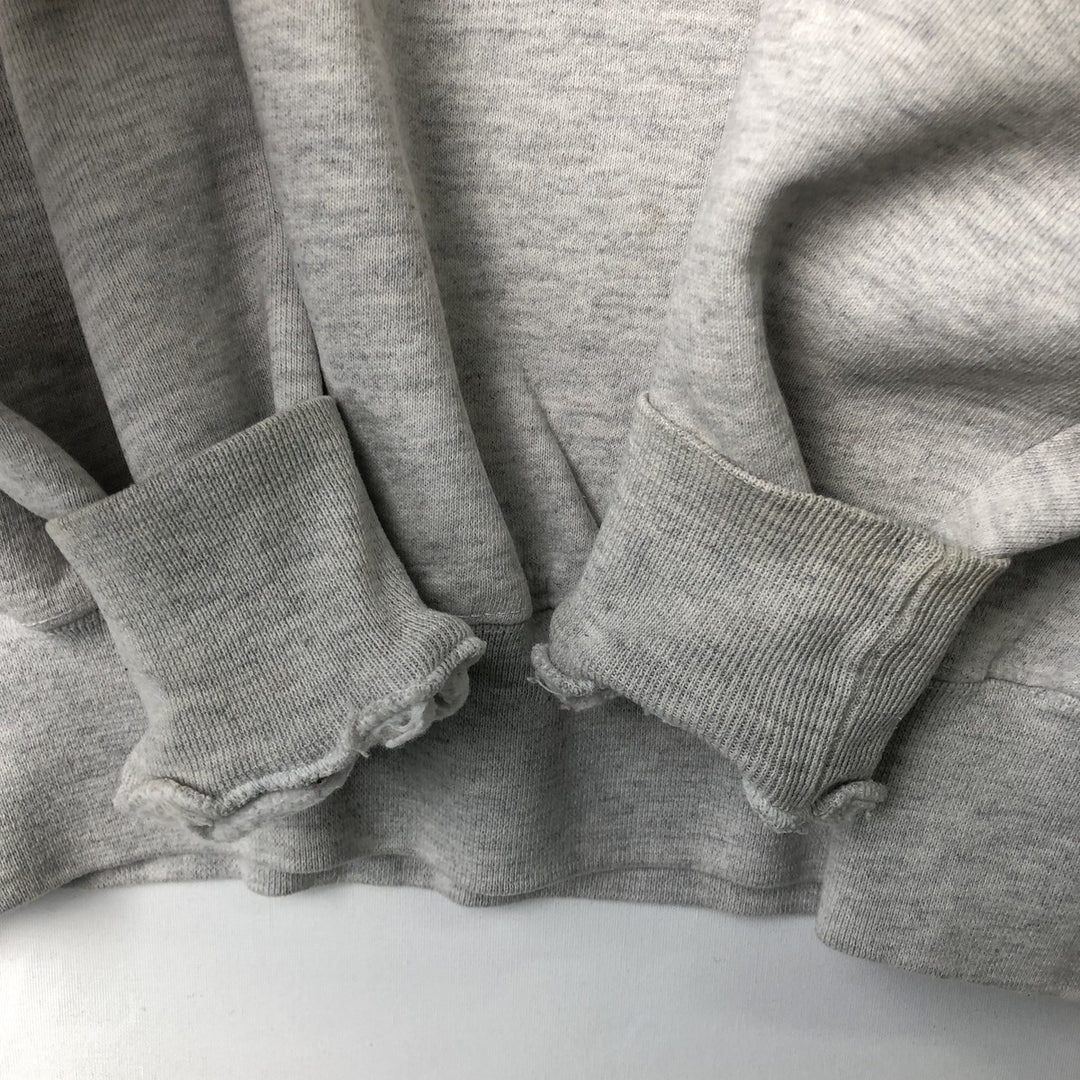 90'S Russell 3-row print college sweatshirt, made in USA, men's XL size, vintage cotton gray type Vintage Second Hand