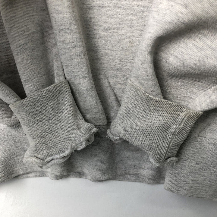 90'S Russell 3-row print college sweatshirt, made in USA, men's XL size, vintage cotton gray type Vintage Second Hand