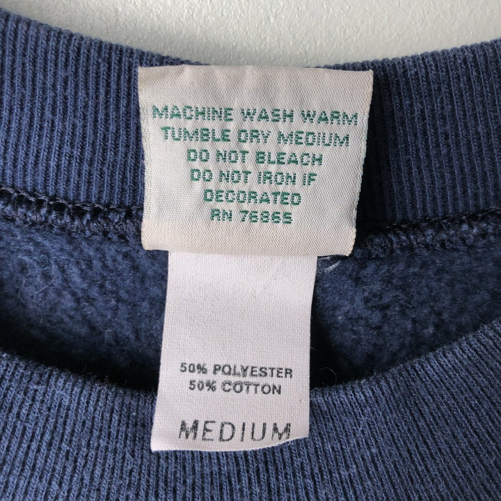 Vintage 90'S GRIBBLE College Character Sweatshirt, Made in USA, Men's Size Medium polyester navy blue type Vintage Second Hand