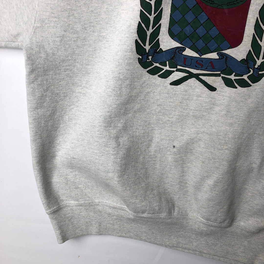 90'S Fruit of the Loom COBALT BOATS advertising sweatshirt, made in USA, men's size XL equivalent. cotton gray type Vintage Second Hand