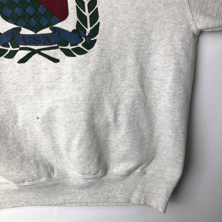 90'S Fruit of the Loom COBALT BOATS advertising sweatshirt, made in USA, men's size XL equivalent. cotton gray type Vintage Second Hand