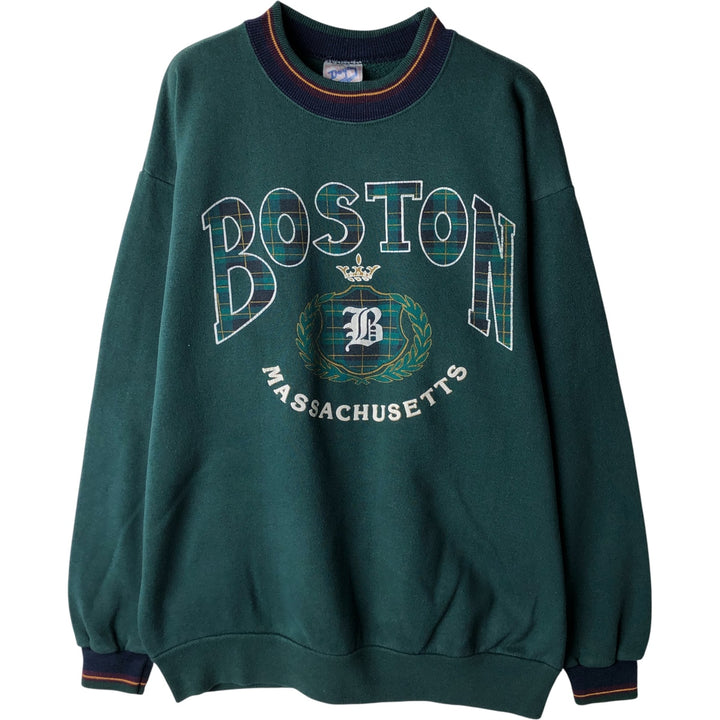 DOYLE College Sweatshirt, Made in USA, Men's Size XL cotton green type Vintage Second Hand