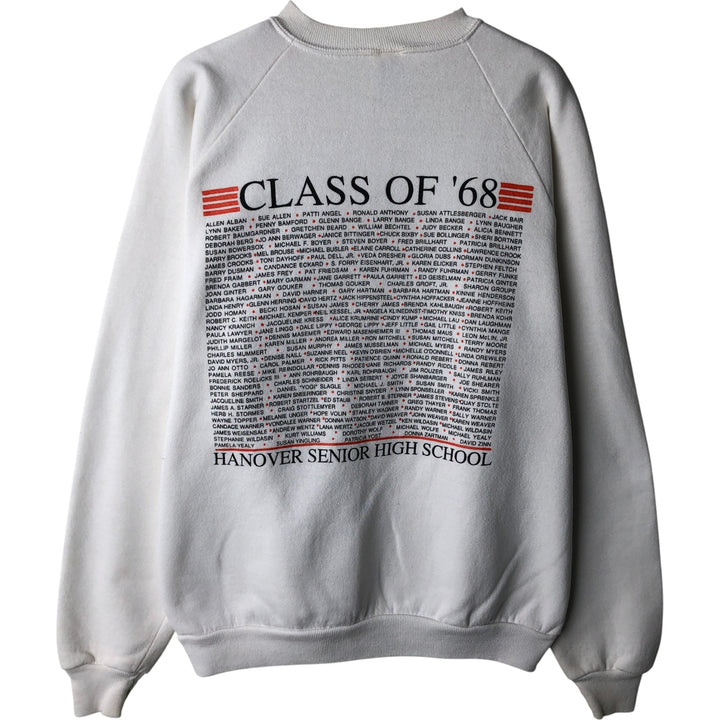 80s-90'S Jerzees College Sweatshirt, Made in USA, Men's Size L, Vintage cotton white type Vintage Second Hand