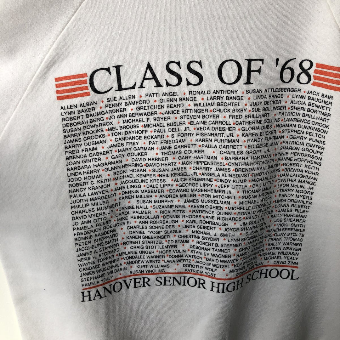 80s-90'S Jerzees College Sweatshirt, Made in USA, Men's Size L, Vintage cotton white type Vintage Second Hand
