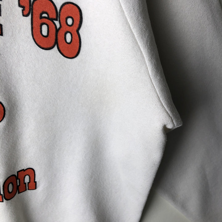 80s-90'S Jerzees College Sweatshirt, Made in USA, Men's Size L, Vintage cotton white type Vintage Second Hand