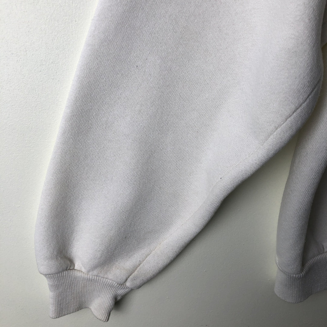 80s-90'S Jerzees College Sweatshirt, Made in USA, Men's Size L, Vintage cotton white type Vintage Second Hand