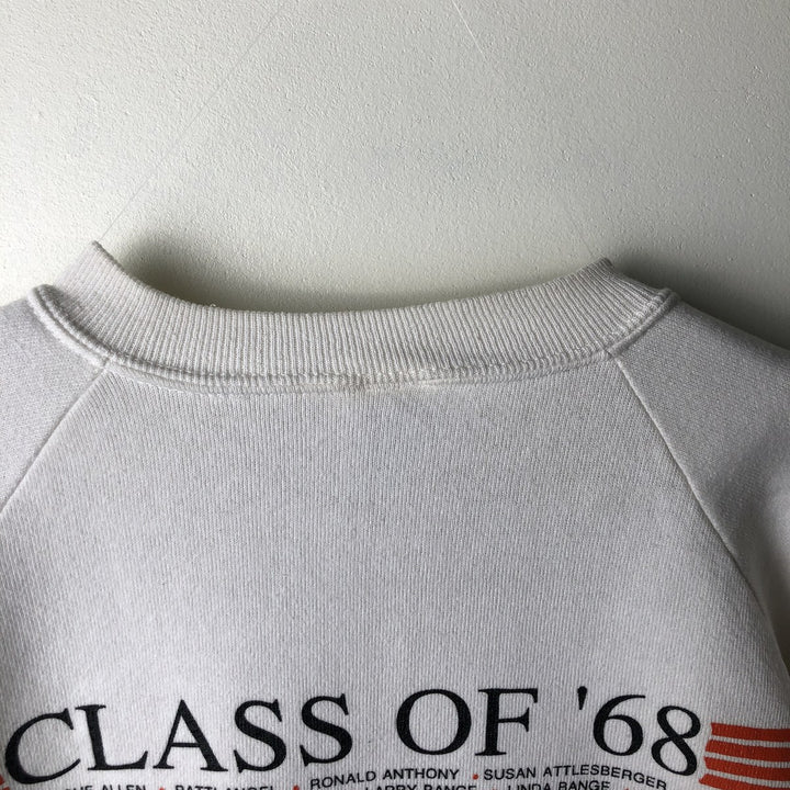 80s-90'S Jerzees College Sweatshirt, Made in USA, Men's Size L, Vintage cotton white type Vintage Second Hand