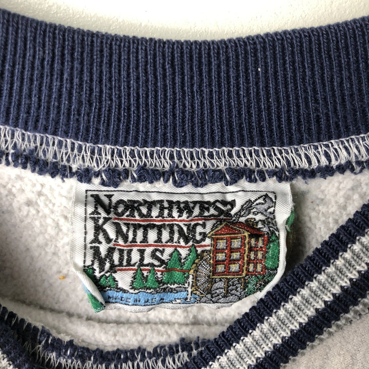 Vintage 90'S Northwest Knitting Mills college sweatshirt, made in the USA, men's size XL cotton gray type Vintage Second Hand