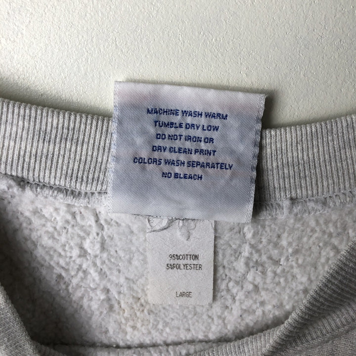 NU SPORTSWEAR College Sweatshirt, Made in USA, Men's Size L cotton gray type Vintage Second Hand